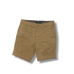 Express Men's Khaki Flat Front Shorts